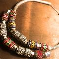 Anthropologie Jewelry | Never Worn Textile Silver Tribal Boho Necklace | Color: Silver | Size: Os