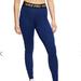Nike Pants & Jumpsuits | Nike Metallic Taping Tights | Color: Blue | Size: Xs