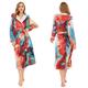 Women New Tie-Dye Dressing Gown Ladies with Hooded Fluffy Ladies Dressing Gown in Super Soft Fleece Bathrobe for Ladies (Multicolor,L)