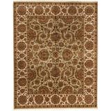 Brown/Green 95 x 0.25 in Area Rug - Bokara Rug Co, Inc. Trinity Hand-Knotted High-Quality Light Green & Ivory Area Rug | 95 W x 0.25 D in | Wayfair