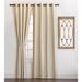 Eastern Accents Meridian Solid Weave Solid Color Room Darkening Grommet Single Curtain Panel Polyester in White/Brown | 120 H in | Wayfair