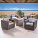 Latitude Run® Farland Outdoor 5 Piece Rattan Sofa Seating Group w/ Cushions Synthetic Wicker/All - Weather Wicker/Wicker/Rattan | Wayfair