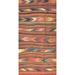 Orange/Red 60 x 0.35 in Indoor Area Rug - East Urban Home Contemporary Red/Beige/Orange Area Rug Polyester/Wool | 60 W x 0.35 D in | Wayfair