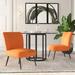 Slipper Chair - Latitude Run® Allicyn 57.91Cm Wide Linen Slipper Chair Polyester in Orange/Brown | 31 H x 22.8 W x 26.3 D in | Wayfair