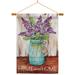 Breeze Decor Welcome Lilacs Home Sweet Jar - Impressions Decorative Dowel w/ String House Flag Set HS100065-BO-03 in Brown/Gray/Red | Wayfair