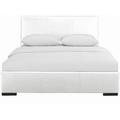 Hindes Upholstered Platform Bed, White, Queen - Camden Isle Furniture 86344
