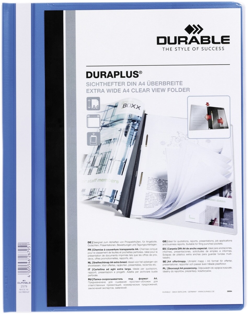 Durable Angebotshefter Duraplus A4 blau Packung mit 25 Stück Image
