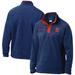 Men's Columbia Navy Detroit Tigers Steens Mountain Half-Snap Jacket