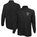 Men's New Era Black Las Vegas Raiders Combine Authentic Overcome Quarter-Zip Jacket