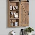 Joss & Main Enora 1 - Door Medicine Cabinet Wood in Brown | 27.55 H x 21.65 W x 5.7 D in | Wayfair 653C89EA6EAB47E2968E7D261C4A8513