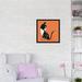 East Urban Home Black Cat Looking Back by Toru Sanogawa - Painting Print Canvas in Black/Orange | 26 H x 26 W x 1.5 D in | Wayfair