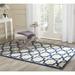 Blue/Navy 0.63 in Area Rug - Winston Porter Cannen Geometric Handmade Tufted Wool Ivory/Navy Area Rug Wool | 0.63 D in | Wayfair VKGL5403 32902413