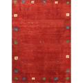 Red 96 x 0.35 in Indoor Area Rug - World Menagerie Ankenbaer Abstract Maroon Area Rug Polyester/Wool | 96 W x 0.35 D in | Wayfair