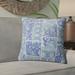 Bungalow Rose Duane Cotton Patchwork Pillow Eco-Fill/Polyester in Blue/White/Indigo | 18 H x 18 W x 5 D in | Wayfair BGRS4210 44033712