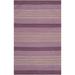 Indigo/White 27 x 0.25 in Area Rug - Ebern Designs Cruz Striped Hand-Tufted Multi-Color Area Rug Cotton/Wool | 27 W x 0.25 D in | Wayfair