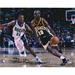 Gary Payton Seattle Supersonics Autographed 8" x 10" Dribbling in Green Photograph