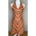 American Eagle Outfitters Dresses | American Eagle Stripe Silk Halter Top Dress Size 2 | Color: Orange | Size: 2