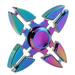 Rainbow Brass EDC Triangle Fidget Spinner Toys High Speed Hand Finger Multicolor Tri-Spinner for Killing Time Focus Anxiety Stress Relief - 4 Stars