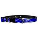 Moose Pet Wear Adjustable Collar 3/4 inch Medium Deluxe: Hot Rod Flames Blue Silver