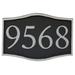 Montague Metal Products Inc. Serif 1-Line Wall Address Plaque Metal in Black | 8.25 H x 12 W x 0.35 D in | Wayfair DSP-0008-W-BS