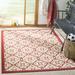 Red/White 96 x 0.24 in Indoor Area Rug - Safavieh Martha Stewart Geometric BougaIn Villea Area Rug | 96 W x 0.24 D in | Wayfair MSR4262-238-8