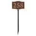 Montague Metal Products Inc. Serif 1-Line Lawn Address Sign Metal in Brown | 8.25 H x 11 W x 0.35 D in | Wayfair DSP-0007-L-CC