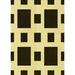 Black/Yellow 96 x 0.35 in Indoor Area Rug - East Urban Home Geometric Wool Yellow/Black Area Rug Wool | 96 W x 0.35 D in | Wayfair