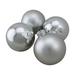 Northlight Seasonal 2-Finish Glass Christmas Ball Ornament Glass in Gray/Yellow | 4 H x 4 W x 4 D in | Wayfair 32625594