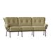 Woodard Terrace 114" Wide Patio Sofa w/ Cushions Metal in Gray/Brown | 38 H x 114 W x 48 D in | Wayfair 790064-48-40Y