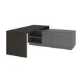 Equinox 72W L-Shaped Office Desk in deep grey & slate - Bestar 115855-003259