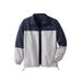 Men's Big & Tall Champion® Track Jacket by Champion in Navy Grey (Size 6XL)