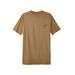 Men's Big & Tall Heavyweight Longer-Length Pocket Crewneck T-Shirt by Boulder Creek in Dark Khaki (Size 8XL)