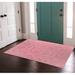 Bungalow Rose Buzz Indoor Door Mat Synthetics in Pink/White/Brown | 24" W x 36" L | Wayfair 91E77831CED1468C9AD985C004A5CDE9