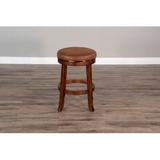 Loon Peak® Sears Swivel Counter & Bar Stool Wood/Upholstered in Brown | 24 H x 17 W x 17 D in | Wayfair B097D85DE50849EFB06056543CD6DCD2