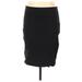 H&M Casual Pencil Skirt Knee Length: Black Solid Bottoms - Women's Size Small