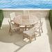 Isola 7-pc. Round Dining Set in Weathered Finish - Frontgate