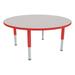 Sprogs Round Preschool Collaborative Adjustable Height Circular Activity Table w/ Casters Laminate | 23 H in | Wayfair SPG-CRK-3001-GR-SO