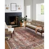 Black/Blue 42 x 0.13 in Area Rug - Chris Loves Julia x Loloi Jules Oriental Merlot Rug Polyester | 42 W x 0.13 D in | Wayfair JULSJUL-01MEML3656