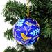 The Holiday Aisle® Handpainted Ball Ornament Wood in Blue/Brown | 3 H x 3 W x 3 D in | Wayfair 1B4CAB0CBB1D4F14AA9766B1C43EE9B2