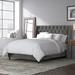 House of Hampton® Dannika Tufted Upholstered Low Profile Standard Bed Metal/Cotton in Black | 56 H x 62 W x 80 D in | Wayfair
