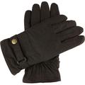 Dents Exmoor Men's Fleece Lined Waxed Cotton Gloves BROWN S