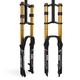 LSRRYD Bike Downhill Suspension Fork 26 27.5 29 Inch Straight 680DH MTB Bicycle Shock Absorber Air Damping Disc Brake Quick Release Axle Through Axle Travel 135mm (Color : Gold QR, Size : 29inch)