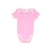 Baby Gap Short Sleeve Onesie: Pink Solid Bottoms - Size 3-6 Month