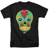 Trevco HBRO383-AT-2 Play Doh & Sugar Skull-Short Sleeve 18-1 Adult T-Shirt, Black - Medium