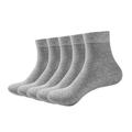 Bamboo Men sock Breathable Sock Low Quarter Thin Ankle Sock Comfort Cool soft Sock 5 Pairs (Grey)