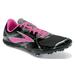 Brooks Women's PR MD 3 Track Spike, Black/Pink Glo/Anthracite, 10 B(M) US