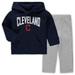 Toddler Navy/Heathered Gray Cleveland Indians Fan Flare Fleece Hoodie and Pants Set