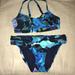 Athleta Swim | Athleta 2 Piece Bikini Size S Blue/Black. Bin Y | Color: Black/Blue | Size: 32