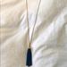 J. Crew Jewelry | Jcrew Tassel Necklace | Color: Blue/Gold | Size: Os