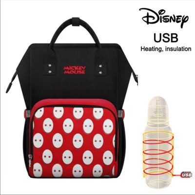 Disney Accessories | Disney Diaper Bag Mommy Backpack/Bottle Warmer | Color: Black/Red | Size: Osbb